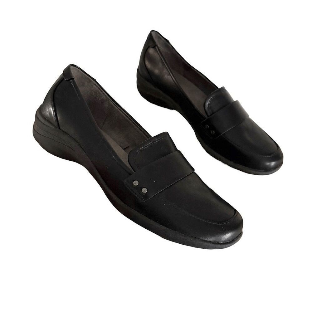 Dr. Scholl’s Womens Loafers Black Slip-On Comfort Wedge Size 10 W